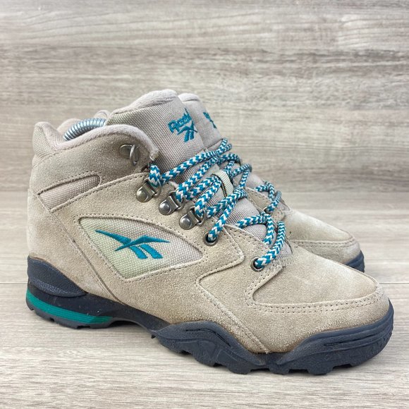 Reebok Vintage Women's Size 6 Lace Up Hiking Boots Brown Teal - Picture 3 of 7